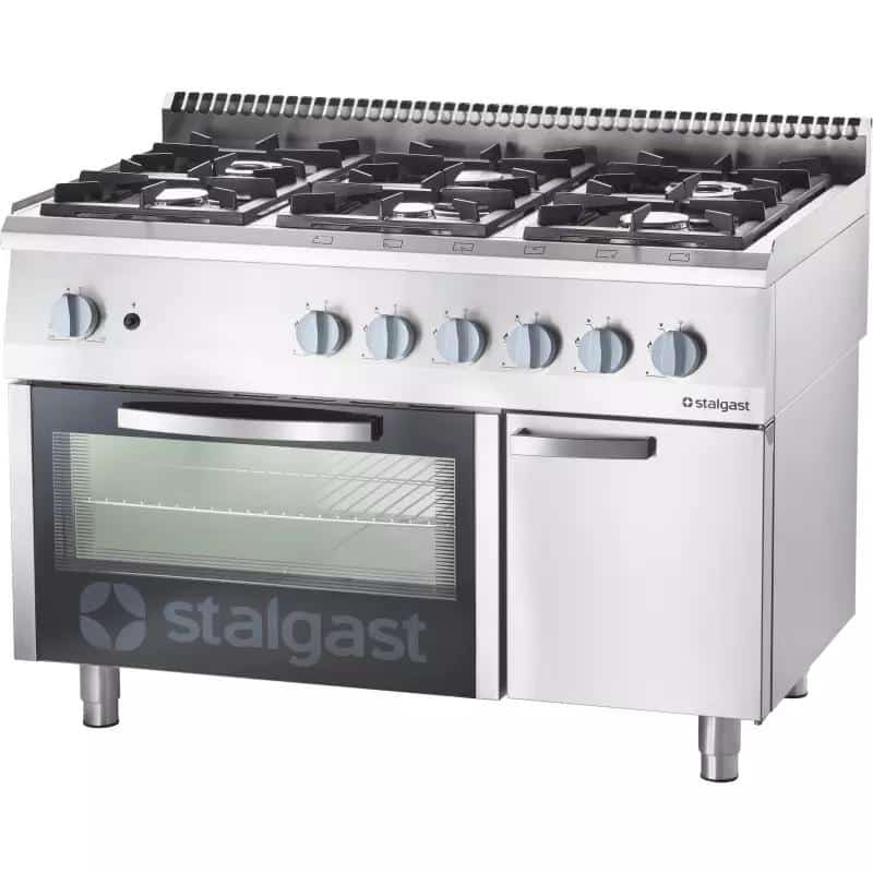 Dujinė viryklė, 6 degikliai, dujinė orkaitė, 32,5+5 kW, G30, Stalgast