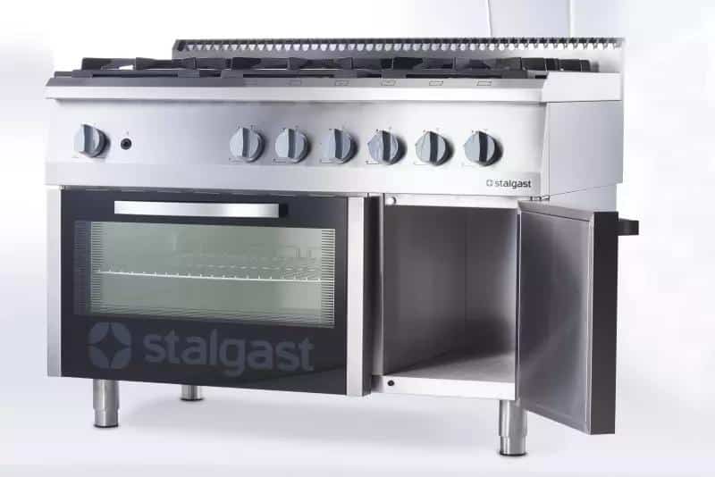Dujinė viryklė, 6 degikliai, dujinė orkaitė, 32,5+5 kW, G30, Stalgast - Image 41