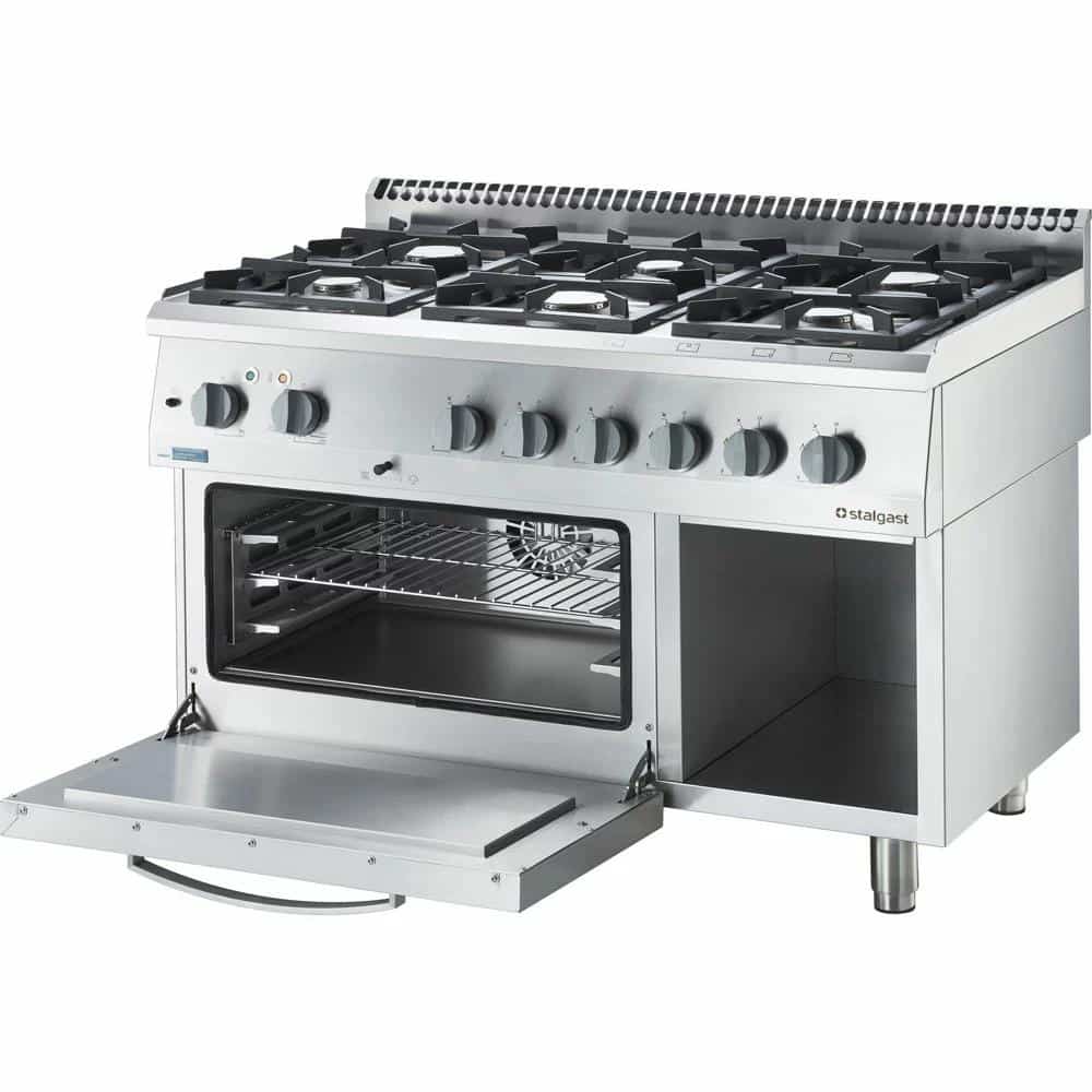 Dujinė viryklė ECO, 6 degikliai, elektrinė orkaitė, 25,5+6,5 kW, G20, Stalgast - Image 2