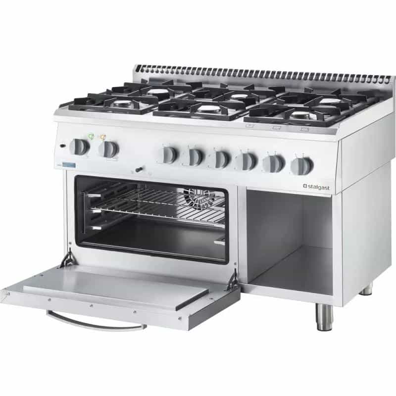 Dujinė viryklė ECO, 6 degikliai, elektrinė orkaitė, 25,5+6,5 kW, G20, Stalgast - Image 7