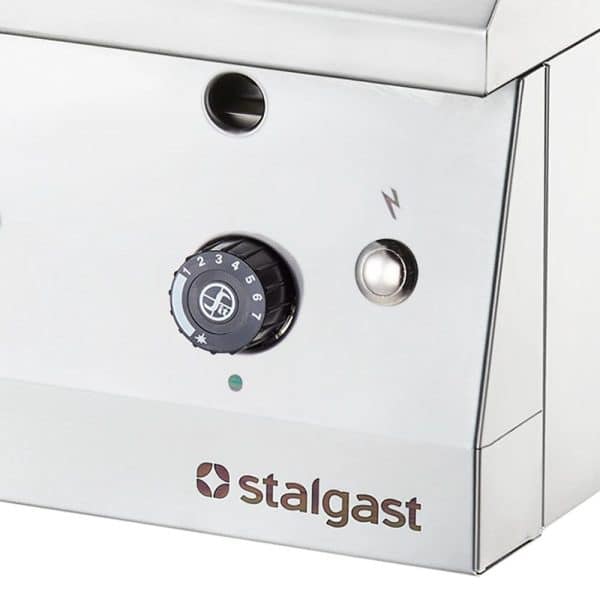 Dujinė kepimo plokštuma, chromuotas, rifliuotas paviršius, 6,5 kW, 230 V, G30, Stalgast
