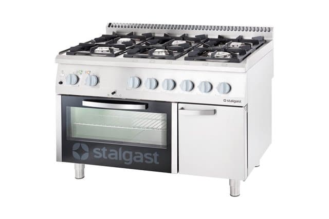 Dujinė viryklė, 6 degikliai, elektrinė orkaitė, 36,5+7 kW, G20, Stalgast