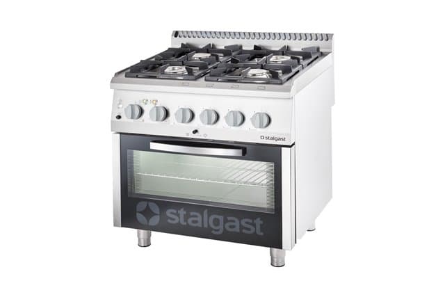 Dujinė viryklė, 4 degikliai, elektrinė orkaitė, 22,5+7 kW, G30, Stalgast