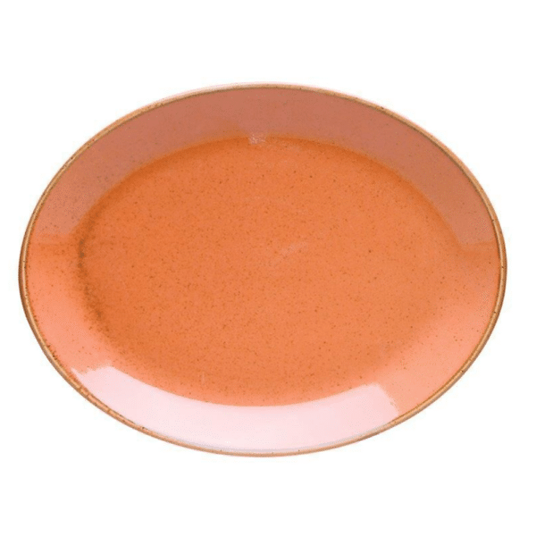 Ovalo formos lėkštė, Porland Seasons Amber, porcelianas, oranžinė, 190 mm