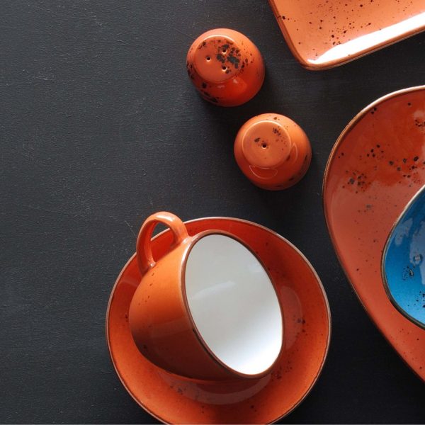 Arbatinukas, Fine Dine Dahlia, porcelianas, oranžinė, 500 ml