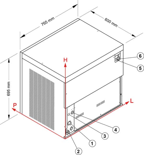 Pramoninė ledo gaminimo mašina, 1400 kg/24 val., GM 3100 Split CO2 NTF