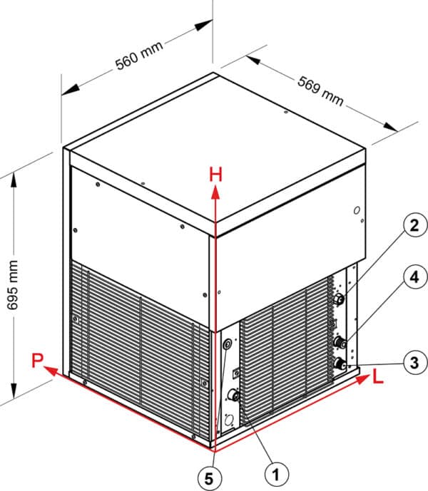 Pramoninė ledo gaminimo mašina, 510 kg/24 val., GM 1200 NTF