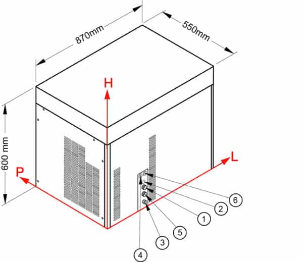 Pramoninė ledo gaminimo mašina, 250 kg/24 val., SM 500 NTF