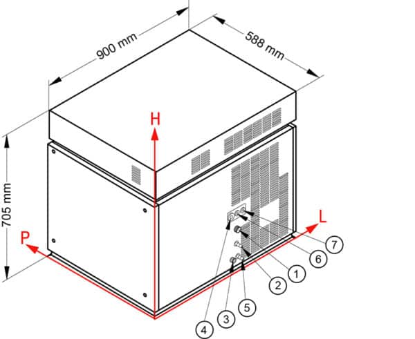 Pramoninė ledo gaminimo mašina, 400 kg/24 val., SM 750 NTF