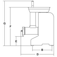 Mėsmalė TC 32 SMB, 700 kg/h, 2940W, 400V, La Felsinea