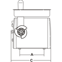Mėsmalė TC MINICHEF, 70 kg/h, 250W, 230 V, La Felsinea